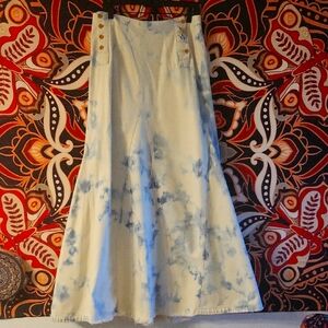 Blue Tie-Dye Women's Skirt